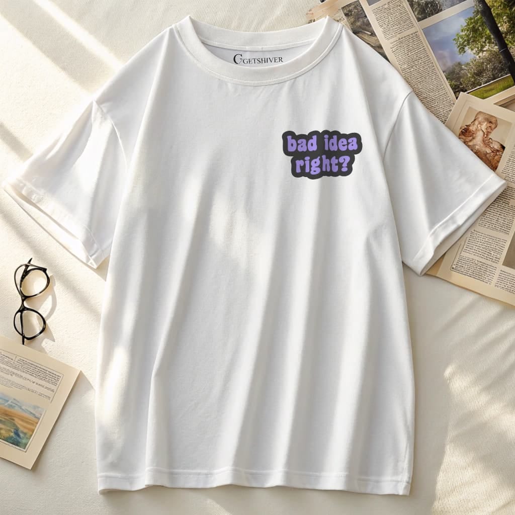 Bad Idea Unisex Dropshoulder Tshirt - Image 1