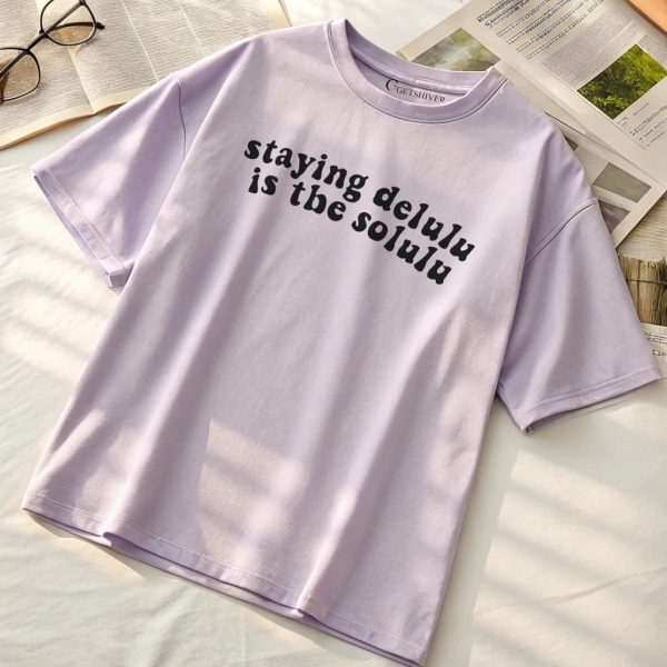 Staying Delulu Unisex Dropshoulder Tshirt - Image 3