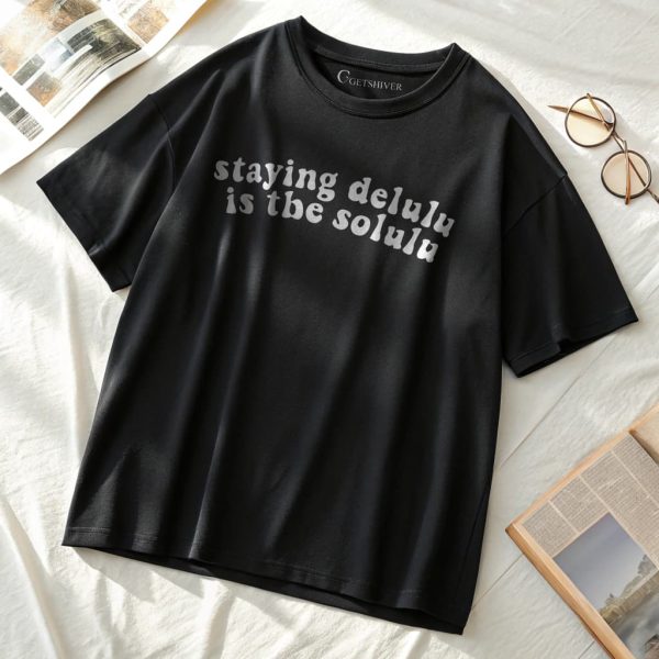 Staying Delulu Unisex Dropshoulder Tshirt - Image 4