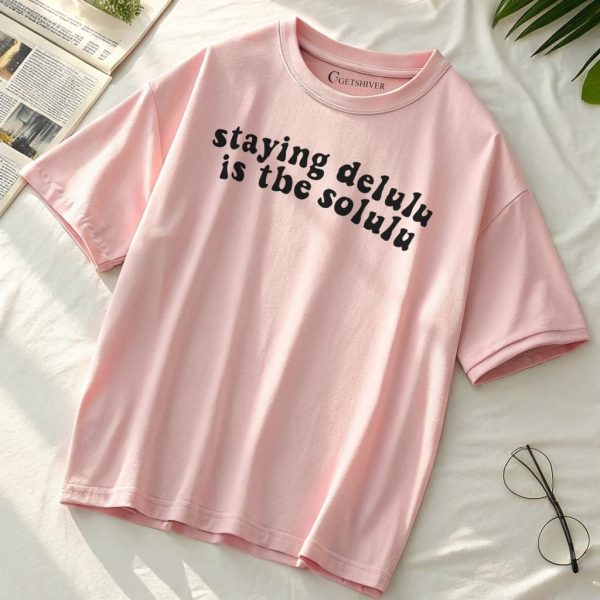 Staying Delulu Unisex Dropshoulder Tshirt - Image 6