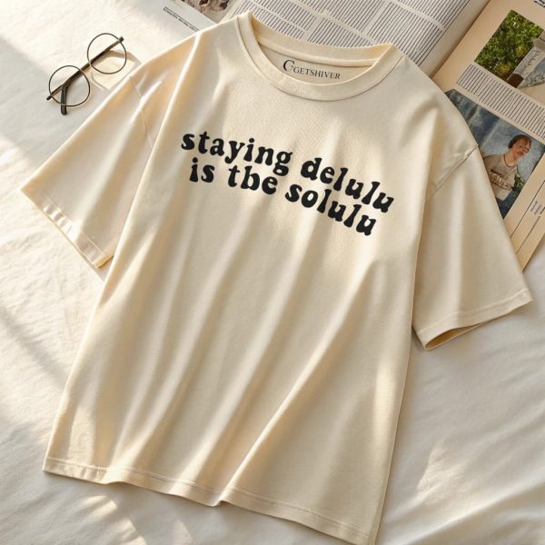 Staying Delulu Unisex Dropshoulder Tshirt - Image 8