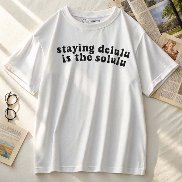 Staying Delulu Unisex Dropshoulder Tshirt - Image 9