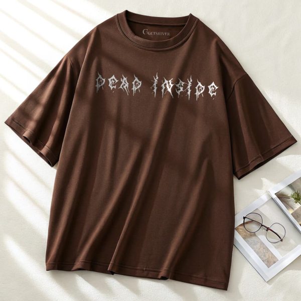 Dead Inside Unisex Dropshoulder Tshirt - Image 9