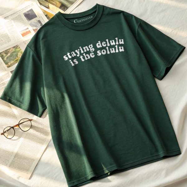 Staying Delulu Unisex Dropshoulder Tshirt - Image 10