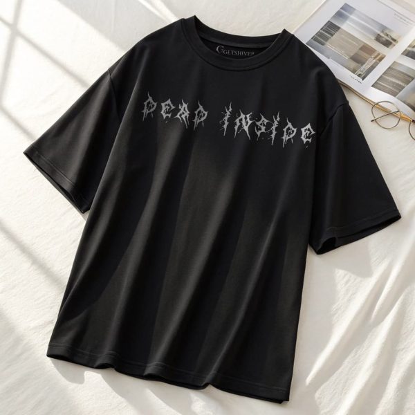 Dead Inside Unisex Dropshoulder Tshirt - Image 10