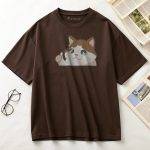 Crying Cat Unisex Dropshoulder Tshirt