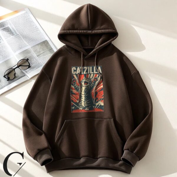 Catzilla Graphic Oversized Dropshoulder Hoodie – Premium Meme Streetwear Hoodie
