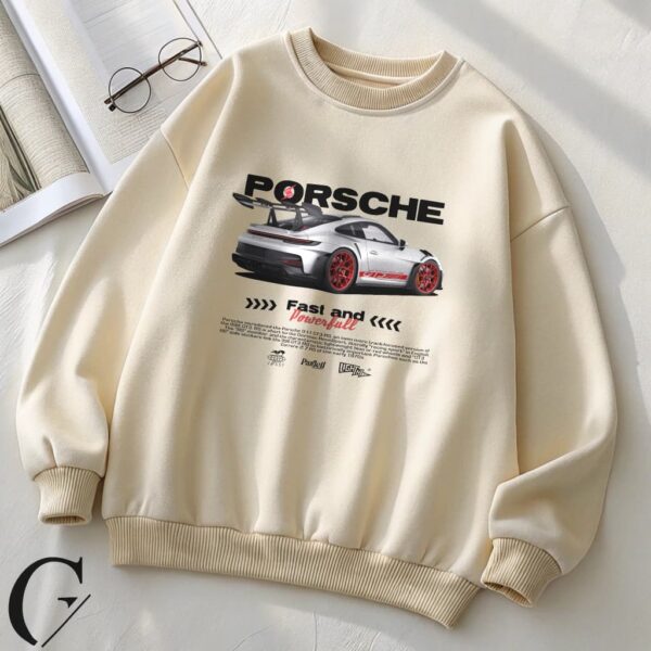Porsche Racer Graphic Oversized Dropshoulder Sweatshirt – Premium Streetwear Sweatshirt for Car Enthusiasts