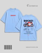 Ducati Panigale Drop Shoulder Tee – Unisex Oversized Dropshoulder Motorcycle Graphic T-Shirt | GetShiver