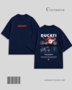 Ducati Panigale Drop Shoulder Tee – Unisex Oversized Dropshoulder Motorcycle Graphic T-Shirt | GetShiver - Image 4