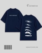 Lost in Thought Oversized Drop Shoulder Tee - Unisex Cosmic Graphic T-Shirt | GetShiver - Image 2