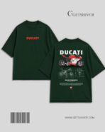Ducati Panigale Drop Shoulder Tee – Unisex Oversized Dropshoulder Motorcycle Graphic T-Shirt | GetShiver - Image 3