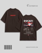 Ducati Panigale Drop Shoulder Tee – Unisex Oversized Dropshoulder Motorcycle Graphic T-Shirt | GetShiver - Image 2