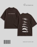 Lost in Thought Oversized Drop Shoulder Tee - Unisex Cosmic Graphic T-Shirt | GetShiver - Image 4