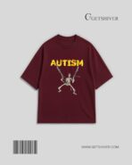 Autism Skeleton Drop Shoulder Tee | Unisex Oversized Graphic T Shirt | GetShiver - Image 4