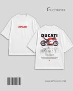 Ducati Panigale Drop Shoulder Tee – Unisex Oversized Dropshoulder Motorcycle Graphic T-Shirt | GetShiver - Image 9