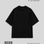 Essential Black Solid Drop Shoulder Oversized Unisex T-Shirt | Premium Cotton | GetShiver