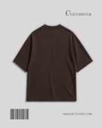 Essential Coffee Brown Solid Drop Shoulder Oversized Unisex T-Shirt | Premium Cotton | GetShiver - Image 2