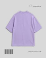 Essential Lavender Solid Drop Shoulder Oversized Unisex T-Shirt | Premium Cotton | GetShiver - Image 2