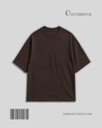 Essential Coffee Brown Solid Drop Shoulder Oversized Unisex T-Shirt | Premium Cotton | GetShiver