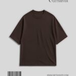 Essential Coffee Brown Solid Drop Shoulder Oversized Unisex T-Shirt | Premium Cotton | GetShiver