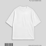 Essential White Solid Drop Shoulder Unisex Oversized T-Shirt | Premium Cotton | GetShiver