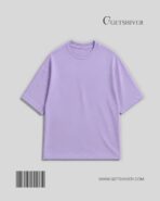 Essential Lavender Solid Drop Shoulder Oversized Unisex T-Shirt | Premium Cotton | GetShiver