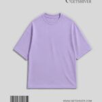 Essential Lavender Solid Drop Shoulder Oversized Unisex T-Shirt | Premium Cotton | GetShiver