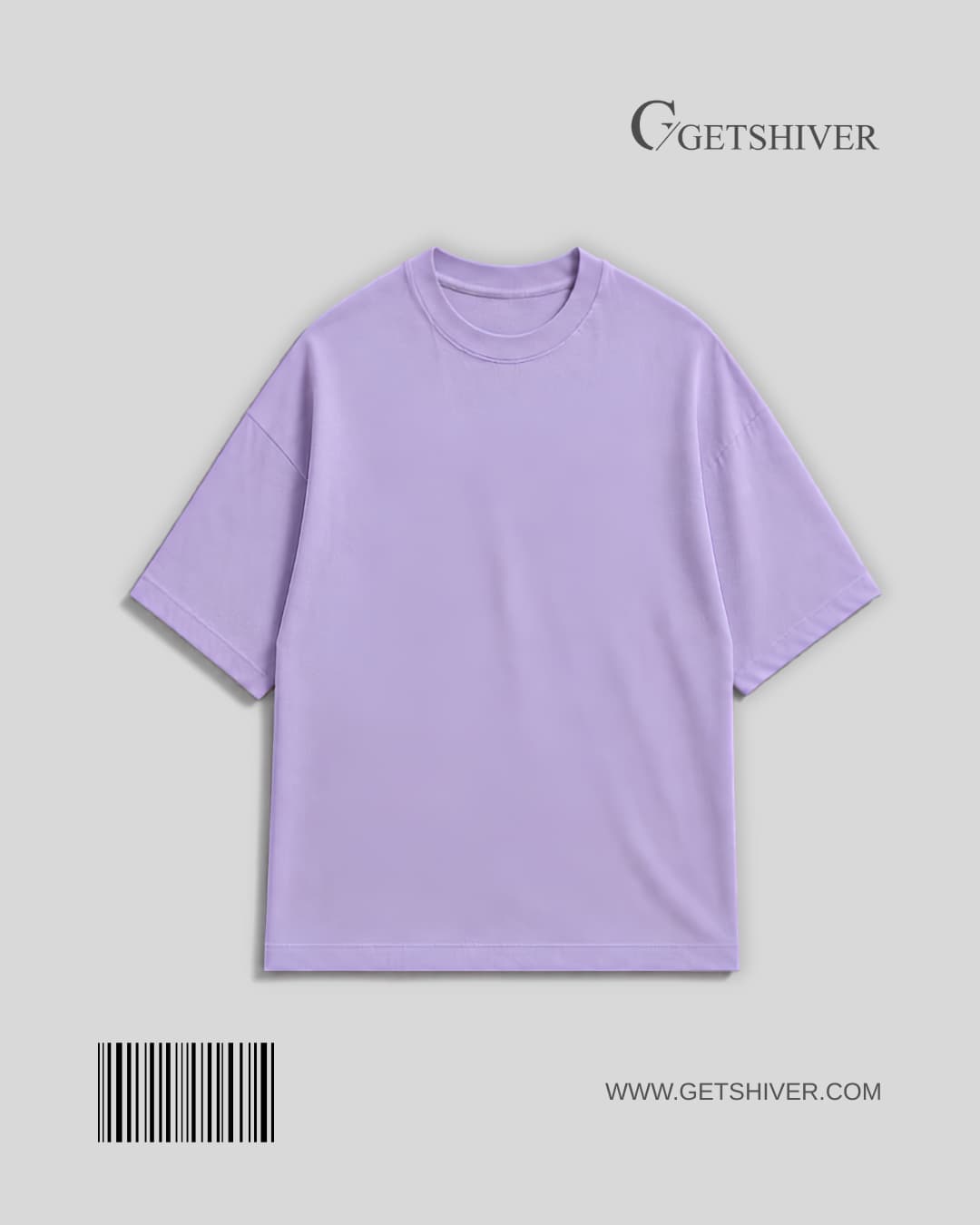 7 jpg Essential Lavender Solid Drop Shoulder Oversized Unisex T-Shirt | Premium Cotton | GetShiver - Image 1